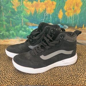 Vans Black and Gray High-Top Sneakers